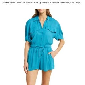 Elan Romper in Aqua. Size XL